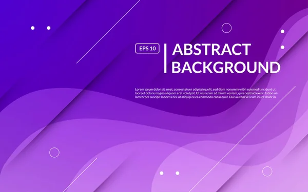 Modern Abstract Purple Gradient Background Composition Fluid Geometric Wavy Shape — Stockvektor