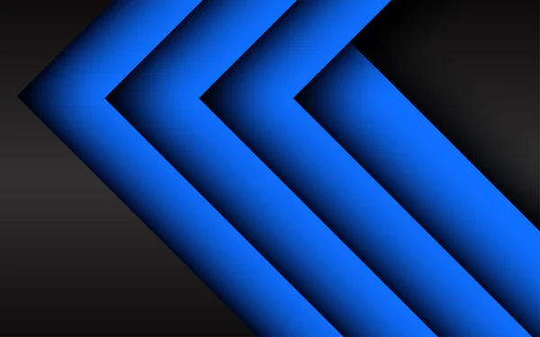 Abstract Blue Arrow Direction Dark Grey Blank Space Design Modern — Vetor de Stock