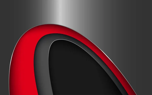 Abstract Gray Red Gradient Color Curve Combination Shape Overlap Background — Stockvector