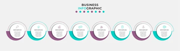 Vector Infographic Design Business Template Icons Options Steps Can Used — Stock Vector