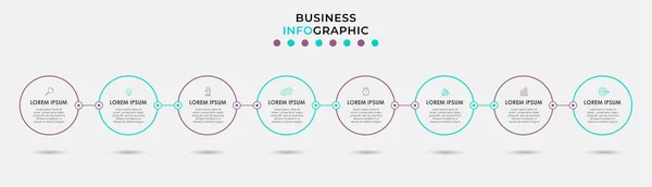 Vector Infographic Design Business Template Mit Symbolen Und Optionen Oder — Stockvektor