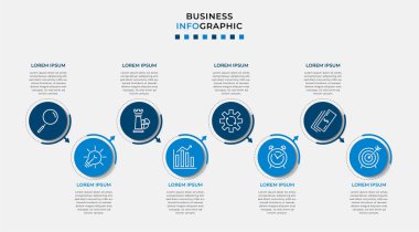 Vector Infographic tasarım iş şablonu simgeleri ve 8 seçenek veya adımla. İşlem şeması, sunumlar, iş akışı düzeni, afiş, akış şeması, bilgi grafiği için kullanılabilir