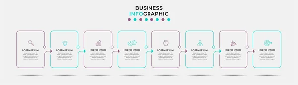 Vector Infographic Design Business Template Mit Symbolen Und Optionen Oder — Stockvektor