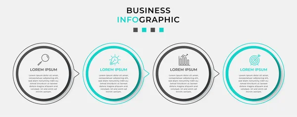 Vector Infographic Design Business Template Mit Symbolen Und Optionen Oder — Stockvektor