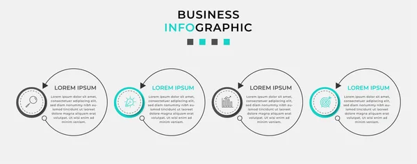 Vector Infographic Design Business Template Mit Symbolen Und Optionen Oder — Stockvektor