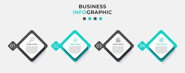 Vector Infographic Design Üzleti Sablon Ikonok Lehetőség Vagy Lépések Használható — Stock Vector