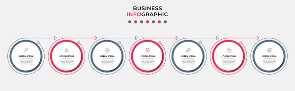 Business Infographic Design Template Vector 아이콘 프로세스 다이어그램 프레젠테이션 워크플로 — 스톡 벡터