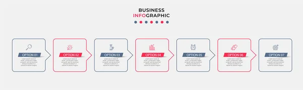 Business Infographic Design Mall Vektor Med Ikoner Och Alternativ Eller — Stock vektor