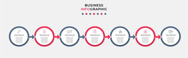 Business Infographic Design Template Vector 아이콘 프로세스 다이어그램 프레젠테이션 워크플로 — 스톡 벡터