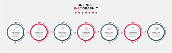 Business Infographic Design Template Vector 아이콘 프로세스 다이어그램 프레젠테이션 워크플로 — 스톡 벡터