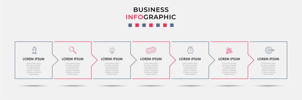 Business Infografik Design Vorlage Vector Mit Symbolen Und Optionen Oder — Stockvektor