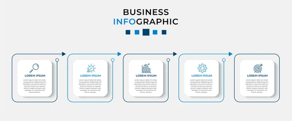 Vector Infographic Design Business Template Icons Options Steps Can Used — Stock Vector