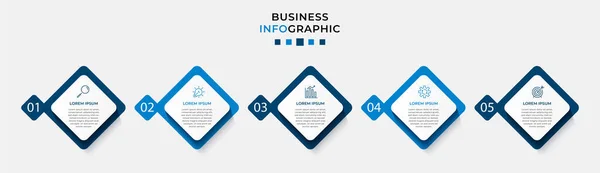 Vector Infographic Design Business Template Icons Options Steps Can Used — Stock Vector