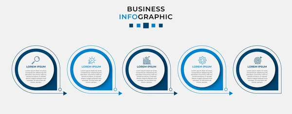 Διανυσματική Infographic Σχεδιασμό Επιχειρηματικό Πρότυπο Εικονίδια Και Επιλογές Βήματα Μπορεί — Διανυσματικό Αρχείο