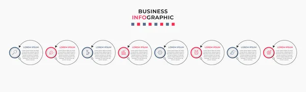 Vector Infographic Design Affärsmall Med Ikoner Och Alternativ Eller Steg — Stock vektor