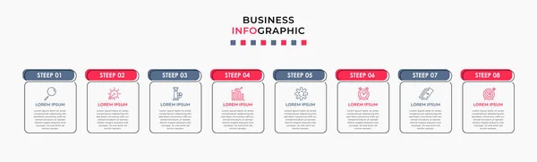 Vector Infographic Design Business Template Icons Options Steps Może Być — Wektor stockowy