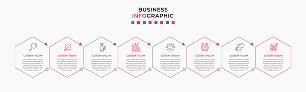 Vector Infographic Design Business Template Icons Options Steps Can Used — Stock Vector