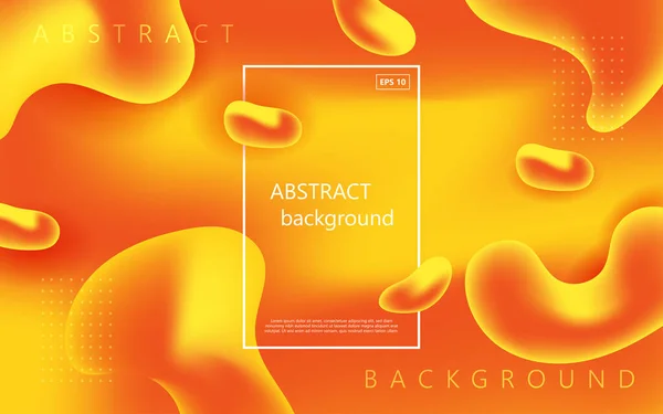 Moderne Flüssige Bunte Orange Gelb Mischfarbe Für Poster Tapete Abstrakten — Stockvektor