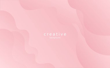 Asgari soyut dinamik pembe yumuşak renk sıvısı, sıvı dalgalı geometrik kompozisyon arka planı. eps10 vektörü