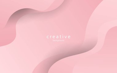 Asgari soyut dinamik pembe yumuşak renk sıvısı, sıvı dalgalı geometrik kompozisyon arka planı. eps10 vektörü