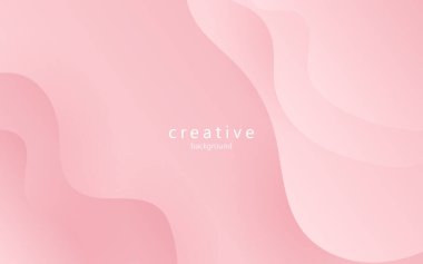 Asgari soyut dinamik pembe yumuşak renk sıvısı, sıvı dalgalı geometrik kompozisyon arka planı. eps10 vektörü