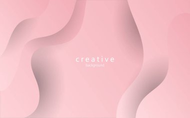 Asgari soyut dinamik pembe yumuşak renk sıvısı, sıvı dalgalı geometrik kompozisyon arka planı. eps10 vektörü