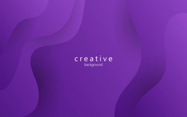 Asgari soyut dinamik mor renk sıvısı, sıvı dalgalı geometrik kompozisyon arka planı. eps10 vektörü