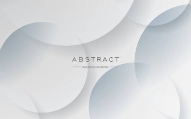 Modern dinamik beyaz gri daire şekil gölgesi ve ışık boyut arka planı. eps10 vektörü
