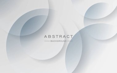 Modern dinamik beyaz gri daire şekil gölgesi ve ışık boyut arka planı. eps10 vektörü