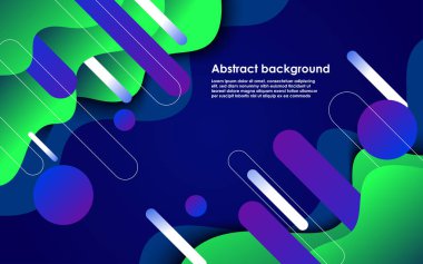 soyut yeşil mavi gradyan dalgalı geometrik şekil dekorasyonu arka planı. eps10 vektörü