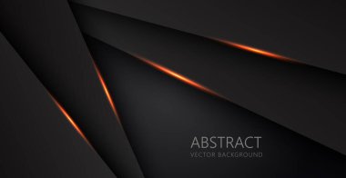 soyut açık turuncu siyah uzay çerçeve düzeni teknoloji üçgeni konsepti gri doku arka planı. eps10 vektörü