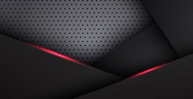 Soyut açık kırmızı siyah uzay çerçeve düzeni teknoloji üçgeni konsepti gri doku arka planı. eps10 vektörü