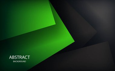 metin ve mesaj tasarımı modern web sitesi için yeşil arkaplan örtüşen boyut gri vektör illüstrasyon mesaj panosu