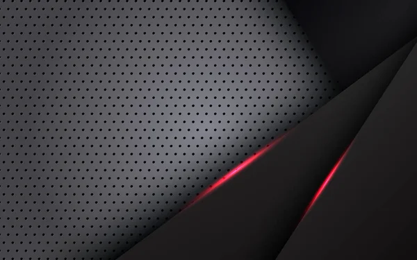 Abstrakt Ljus Röd Svart Utrymme Ram Layout Design Tech Triangel — Stock vektor