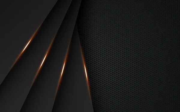 抽象的なライトイエローブラックスペースフレームレイアウトデザイン技術三角形の概念グレーサークルテクスチャの背景 Eps10ベクトル — ストックベクタ