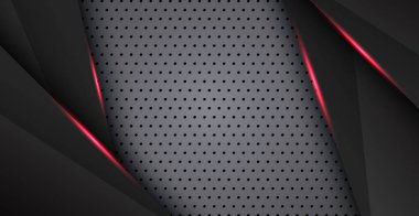 Soyut açık kırmızı siyah uzay çerçeve düzeni teknoloji üçgeni konsepti gri doku arka planı. eps10 vektörü