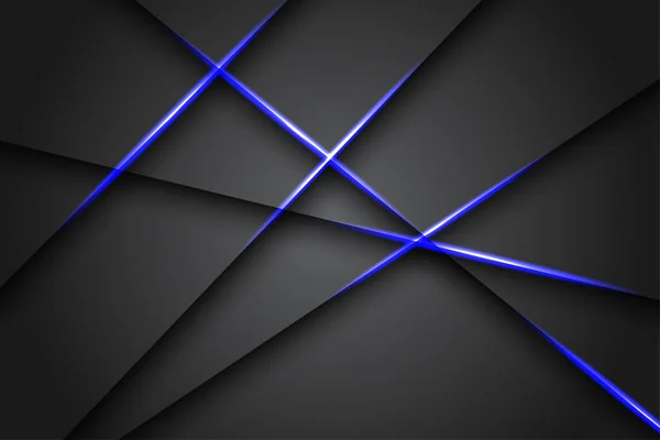 抽象的なライトブルーブラックスペースフレームレイアウトデザイン技術三角形の概念グレーの背景 Eps10ベクトル — ストックベクタ