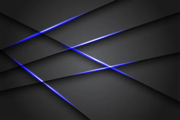 Abstrakte Hellblaue Schwarze Raum Rahmen Layout Design Tech Dreieck Konzept — Stockvektor