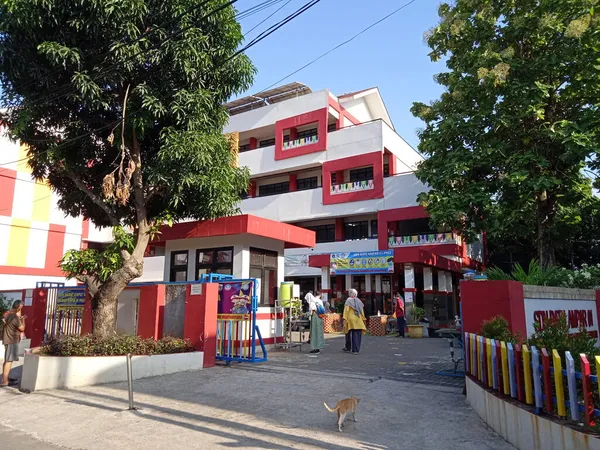Εκδοτική Φωτογραφία Ινδονησία Ανατολική Τζακάρτα Condet Οκτωβρίου 2021 Δημοτικό Σχολείο — Φωτογραφία Αρχείου