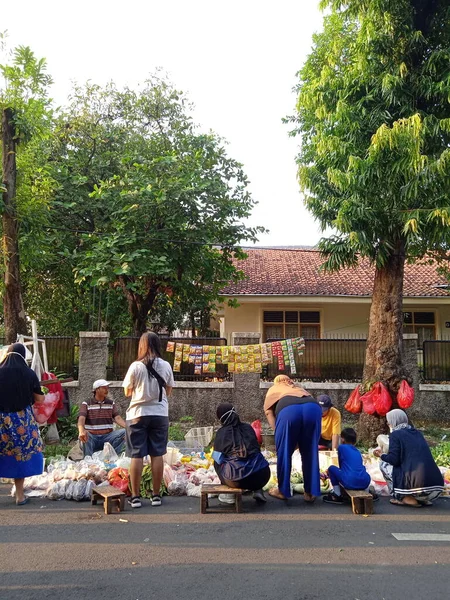 Photo Editorial Wrzesień 2021 East Jakarta Indonezja Street Market Sprzedawca — Zdjęcie stockowe