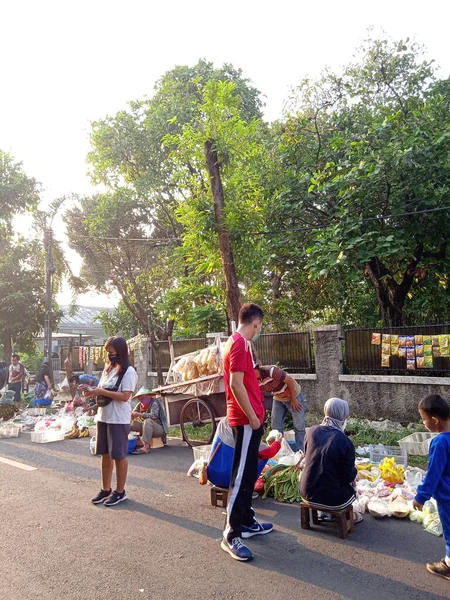 Photo Editorial Wrzesień 2021 East Jakarta Indonezja Street Market Sprzedawca — Zdjęcie stockowe