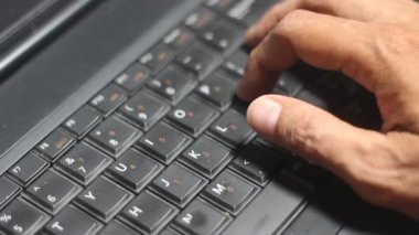 footage working asian man using notebook 