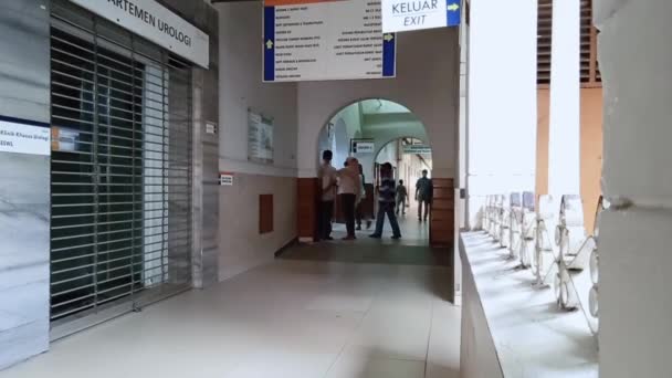 Editorial Footage Indonesia July 2022 Central Jakarta Corridor Rscm Hospital — Video Stock