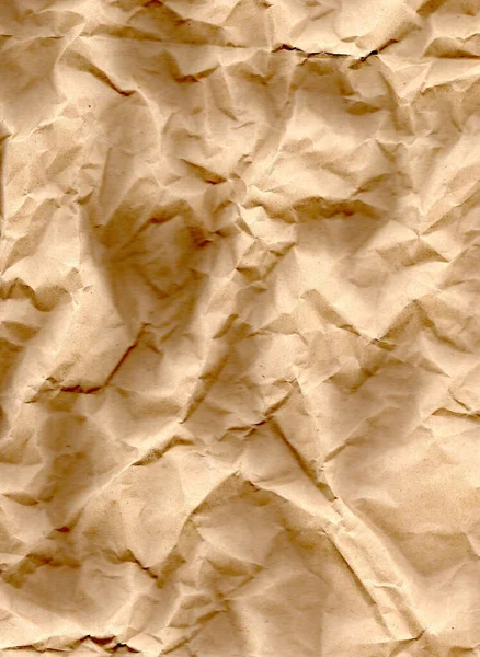 Foto Texture Brown Papel Arrugado — Foto de Stock