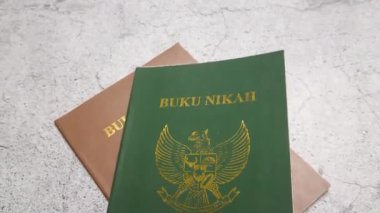 Çekimler, jakarta, Ekim 13, 2022 iki Buku Nikah, Endonezya evlilik cüzdanı, kimse görmemiş. 