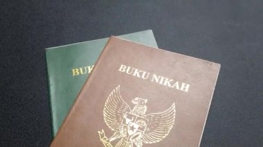 Çekimler, jakarta, Ekim 13, 2022 iki Buku Nikah, Endonezya evlilik cüzdanı, kimse görmemiş. 