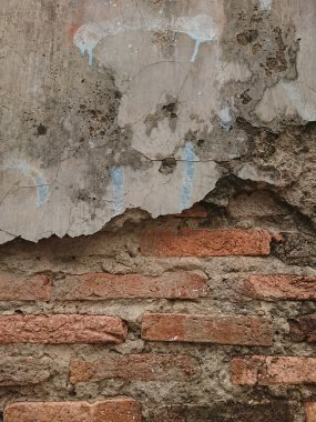 arkaplan, soyut yıpranmış duvar ve kırmızı tuğla duvar