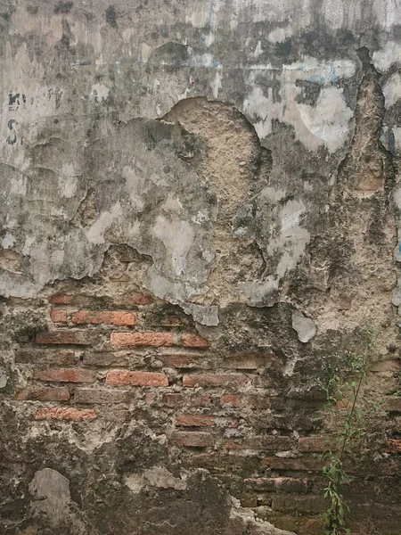 Fondo Pared Resistida Abstracta Pared Ladrillo Rojo — Foto de Stock