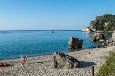 Varigotti 'deki Malpasso' nun güzel plajı.