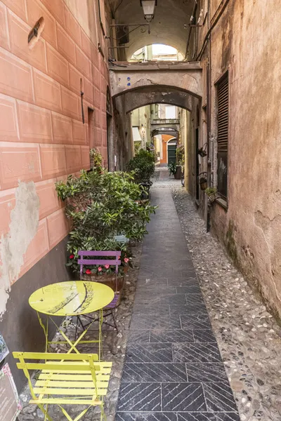 Finalborgo Italia 2021 Strade Caratteristiche Nel Centro Storico Finalborgo — Foto Stock